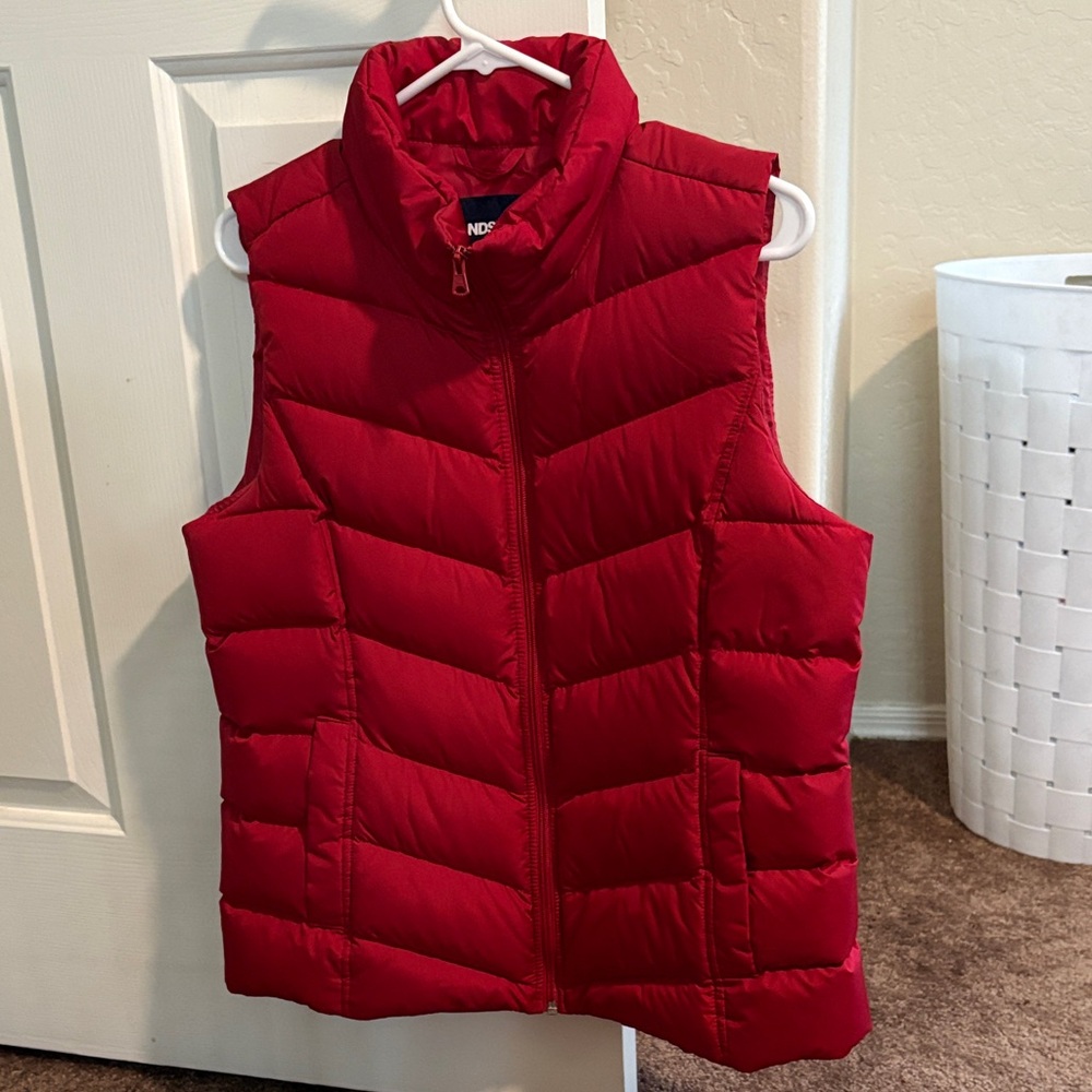 Red Puffer Vest by Land’s End